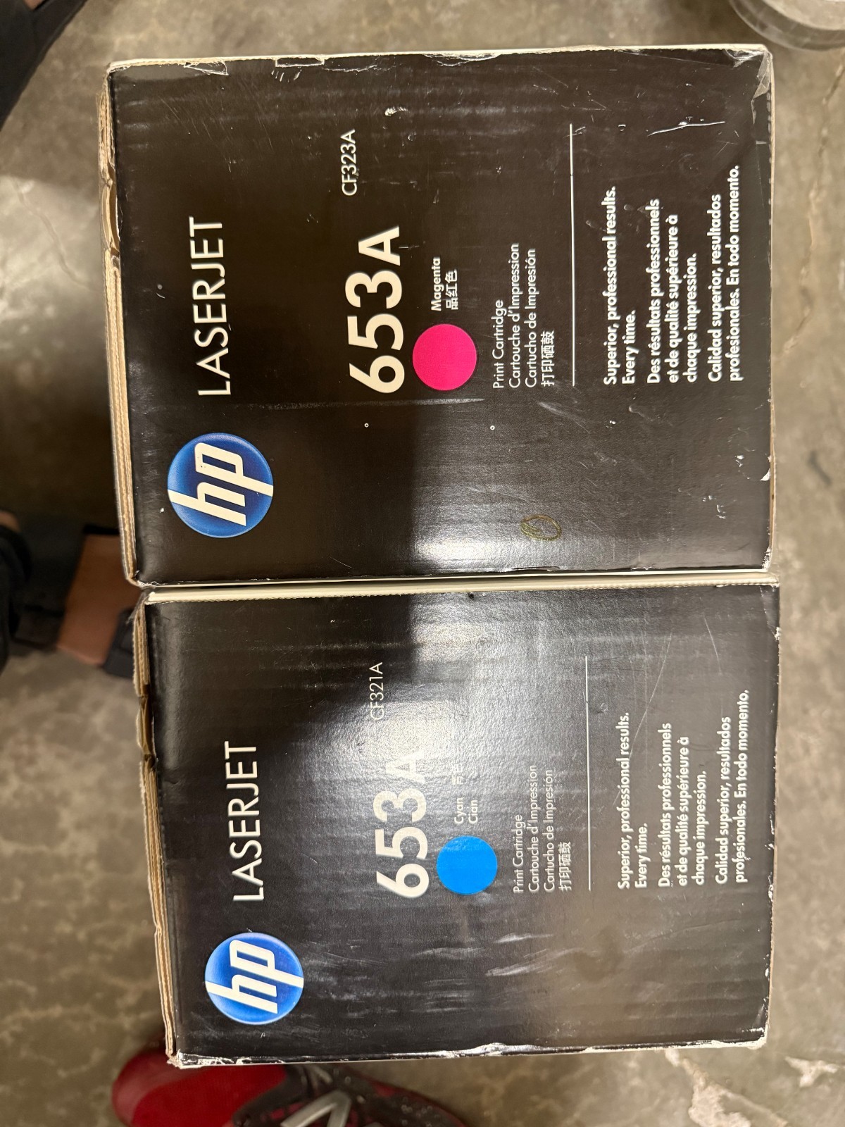 HP 653A (CF321A) Cyan LaserJet Toner Cartridge AND CF321A