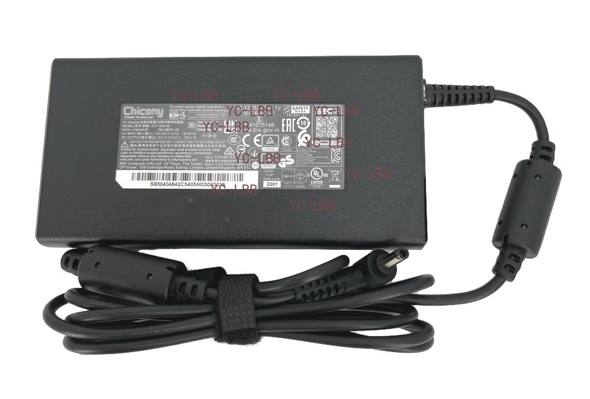 Chicony 20V 180W AC Adapter Charger For MSI Sword 15 A11UG A11UE Power Supply