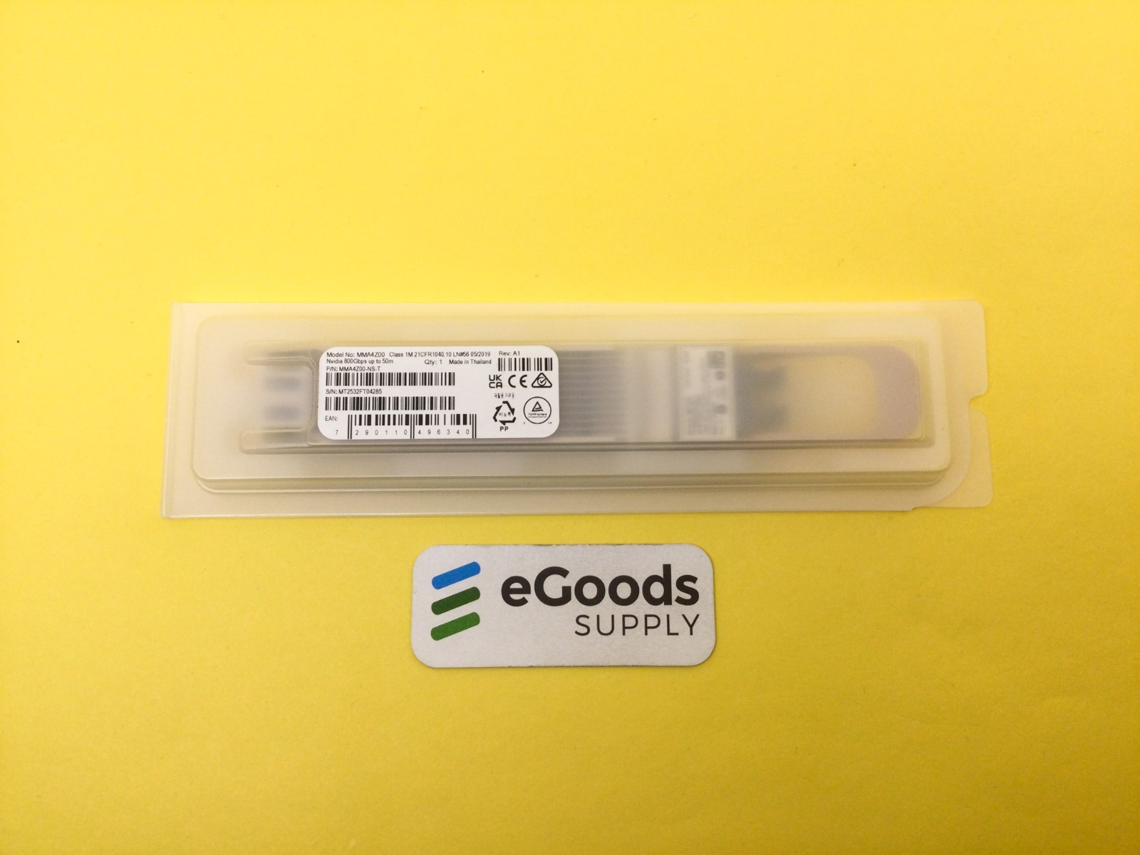 MMA4Z00-NS-T NVIDIA 800G OSFP 2xVR4/VR8 50m MMF 850nm Transceiver Module New