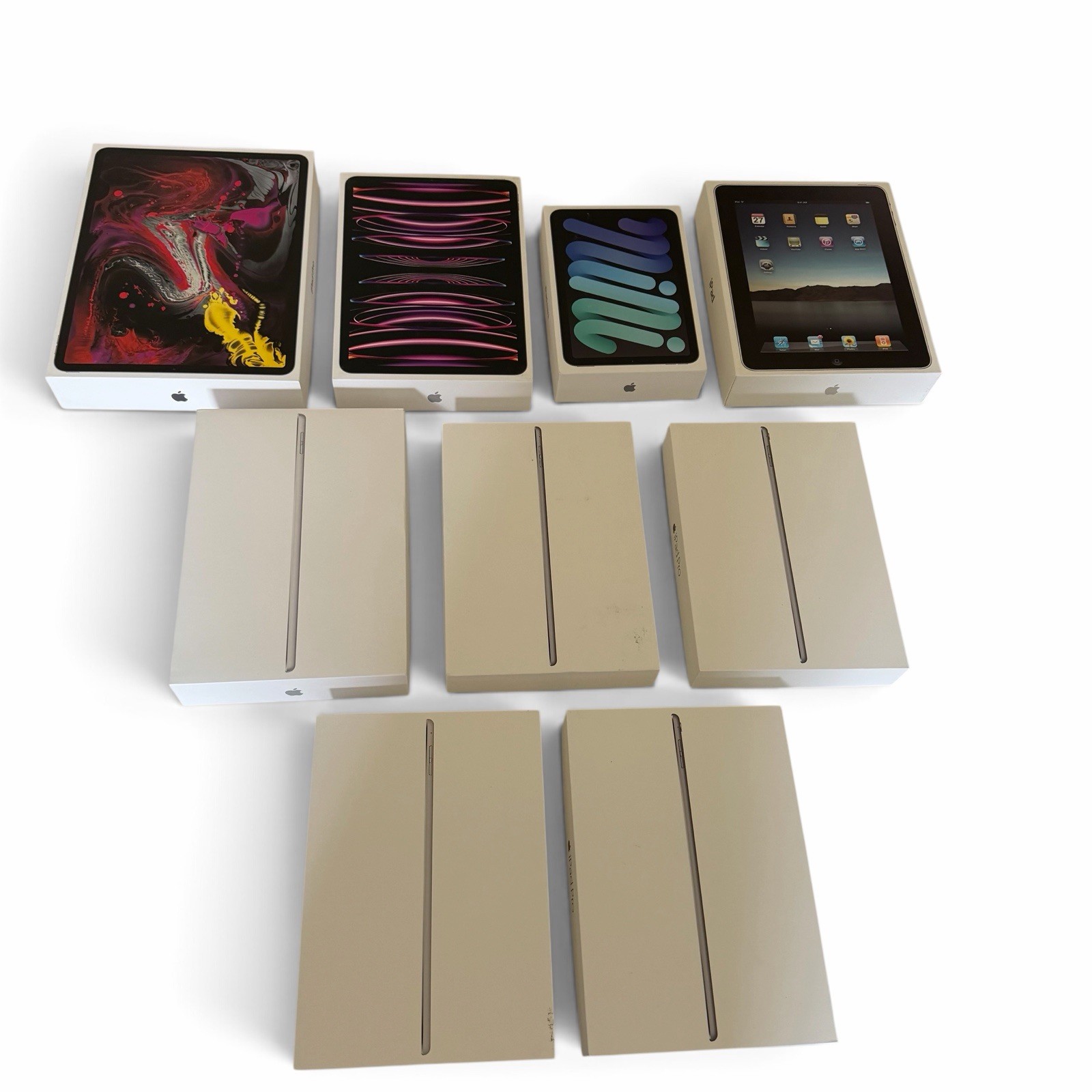 Apple iPad Empty Box Lot of Nine Pro Mini Air 9th Gen 10th Gen Original