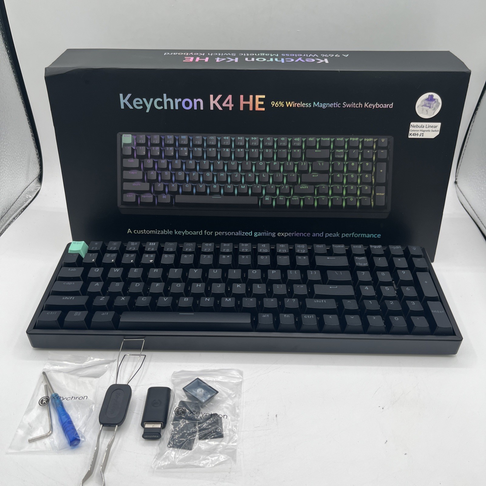 K4 HE Custom 96% Wireless Hall Effect Mechanical Switch Gaming Keyboard Nebula