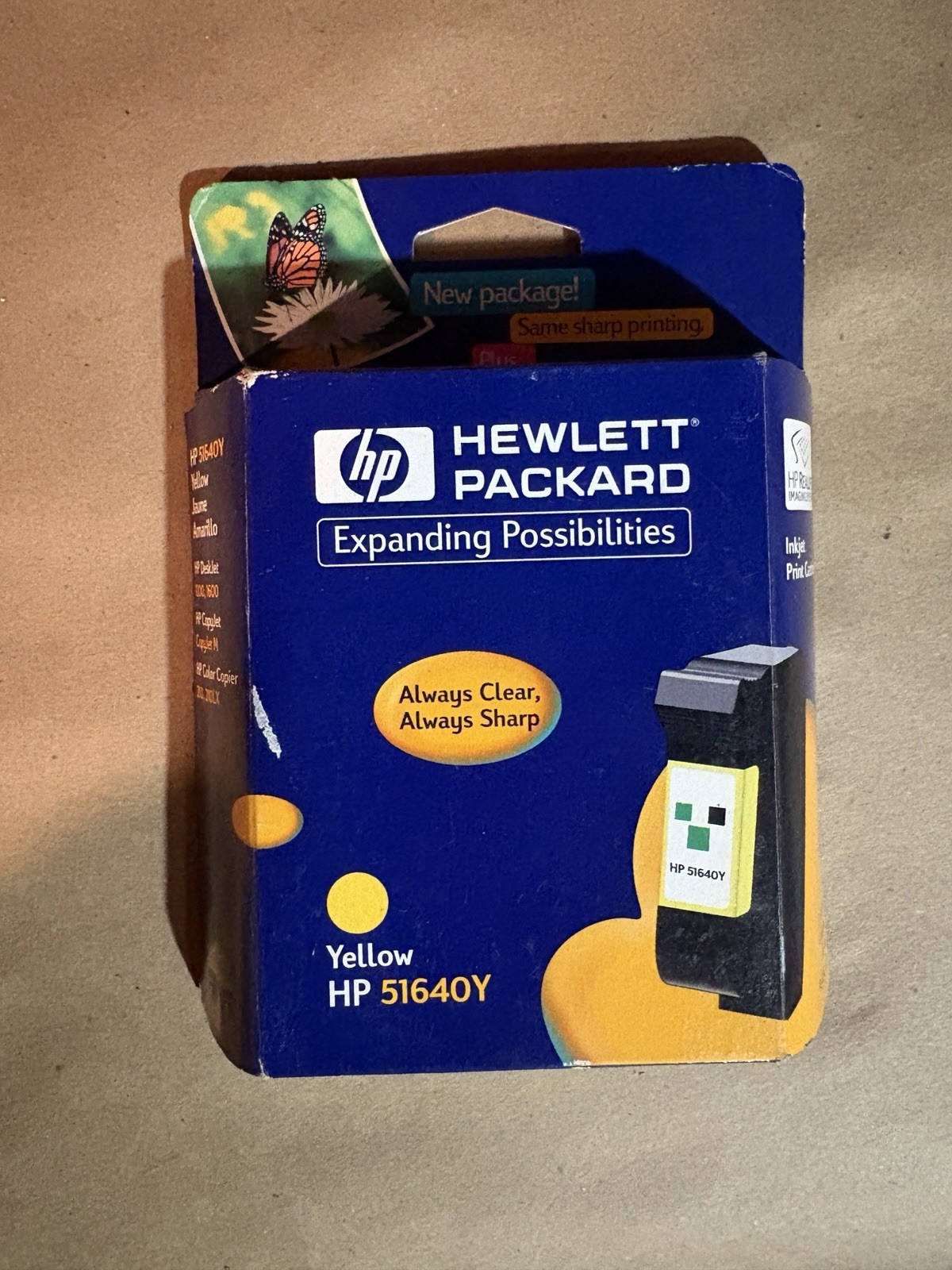 Genuine HP 51640Y Yellow Ink Cartridge Vintage OEM DeskJet NOS Sealed