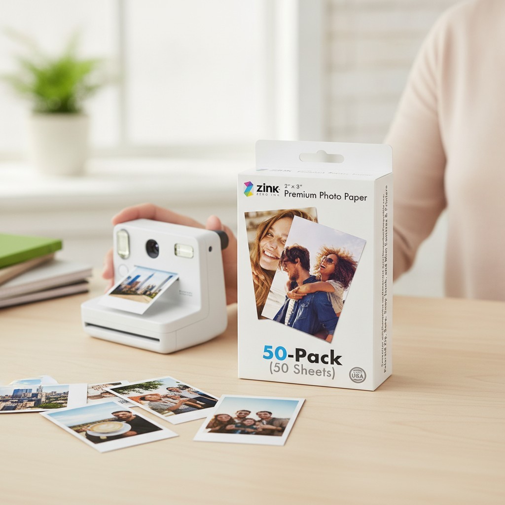 2x3  Instant Photo Paper - 50 Pack for Polaroid Snap & Mint Cameras
