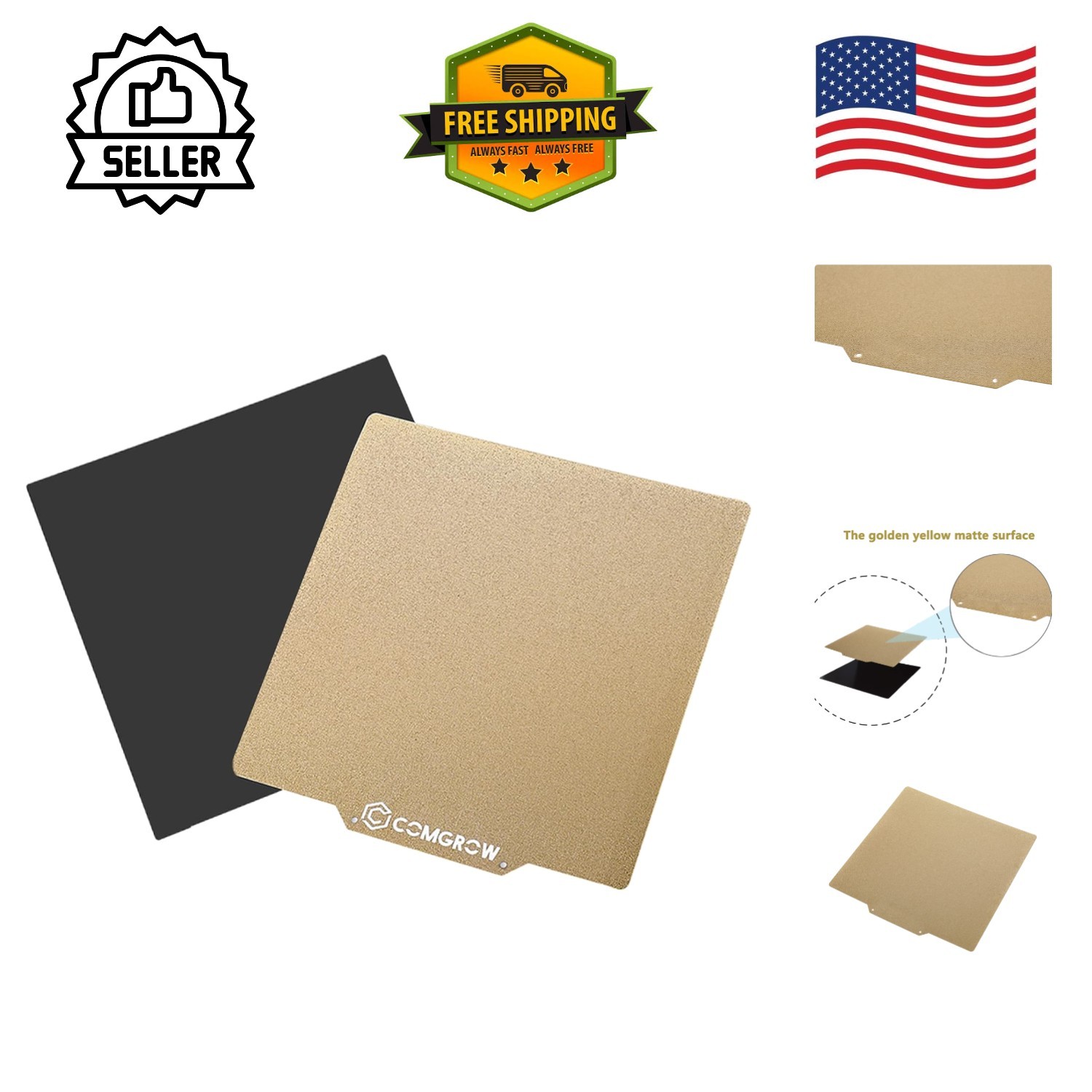 Textured PEI Spring Steel Bed 235mm for Easy Print Removal & Excellent Adhesion