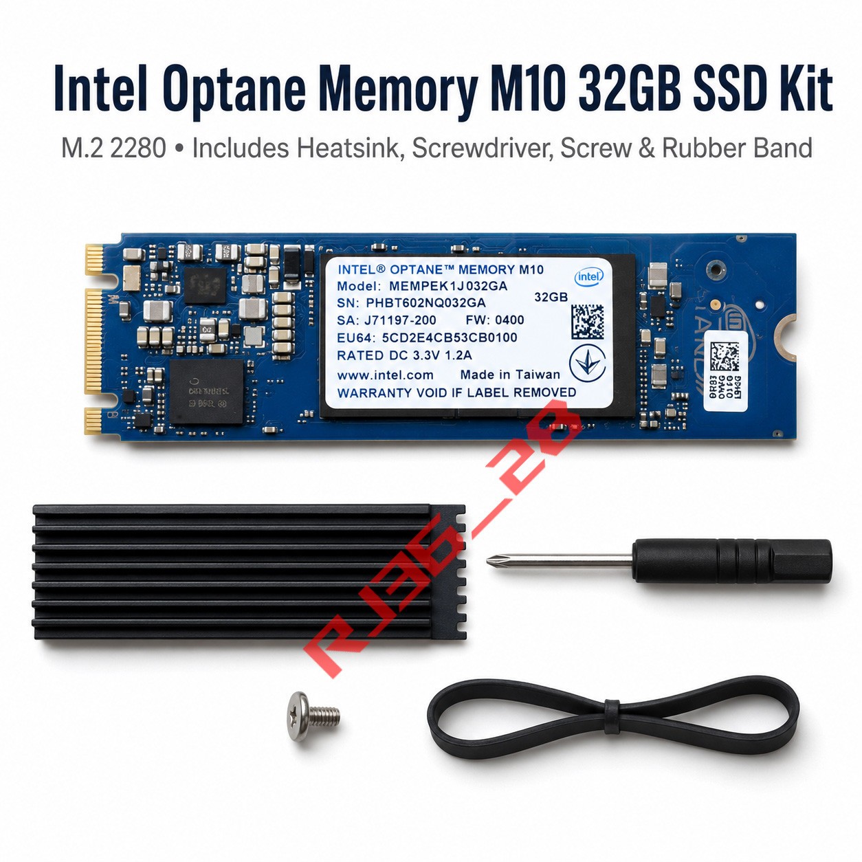 Intel Optane Memory 32 GB SSD M10 MEMPEK1W032GA M.2 2280 NVMe PCIe3.0 + Heatsink