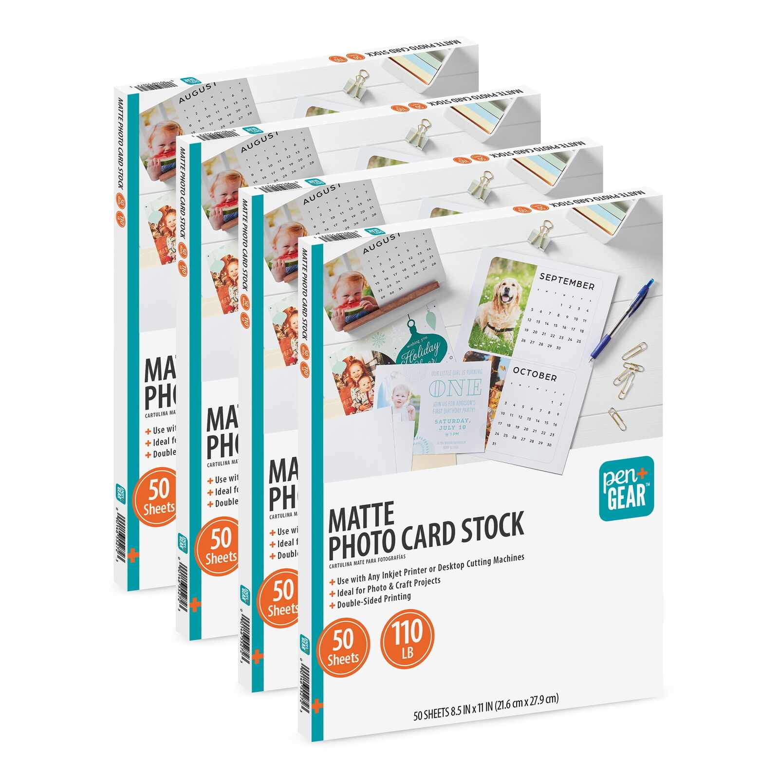 White Matte Photo Card Stock, 8.5
