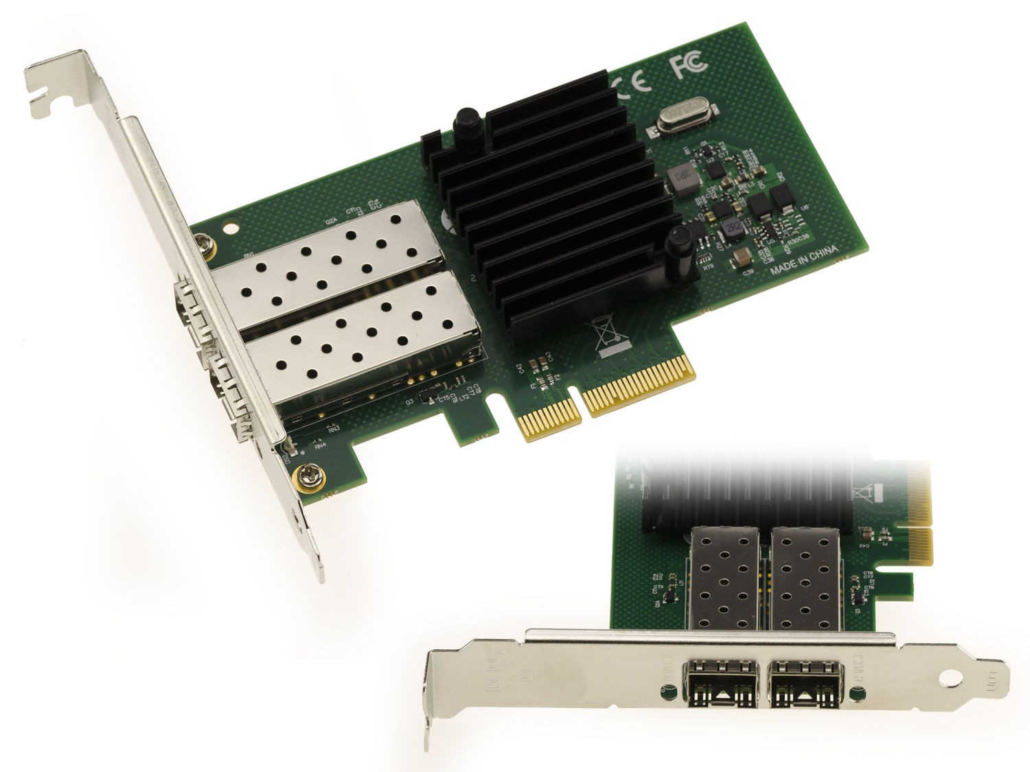 Pcie Card Sfp 2 Ports Fiber Lc - Chipset Intel I350AM2 Dual Gigabit Ethernet