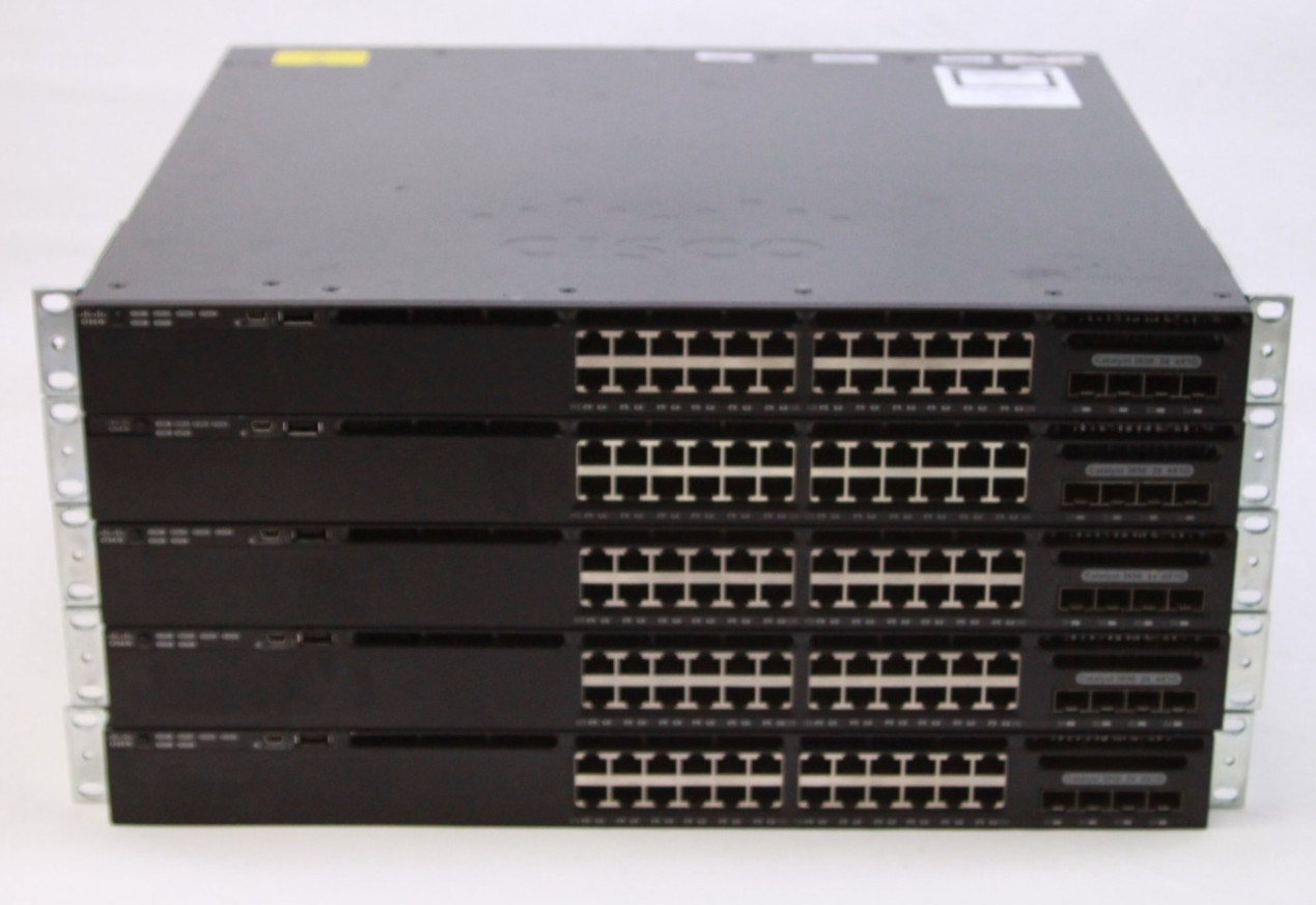 Lot of 5 Cisco Catalyst WS-C3650-24TS-S  4x1G Uplink Ports Switches