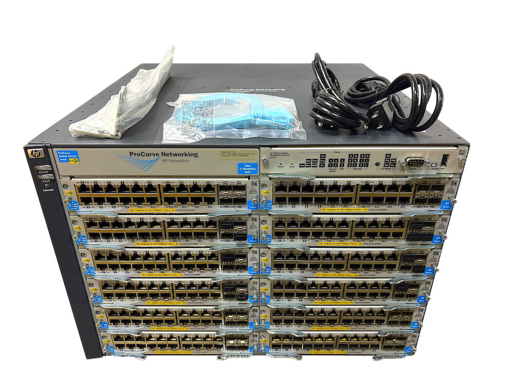 J8698A I LOADED HP ProCurve 5412zl Layer 3 Switch J8726A 12x J9535A 2x J9306A PS