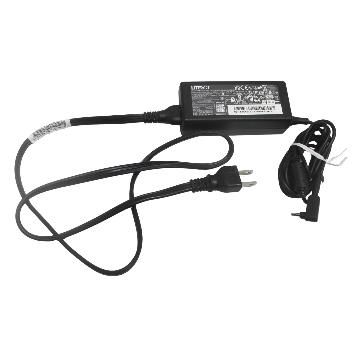 KP.06503.018 ACER AC ADAPTER 65W 19V 3.42A 1.1x3.0x7.7 PA-1650-50 "GRADE A"