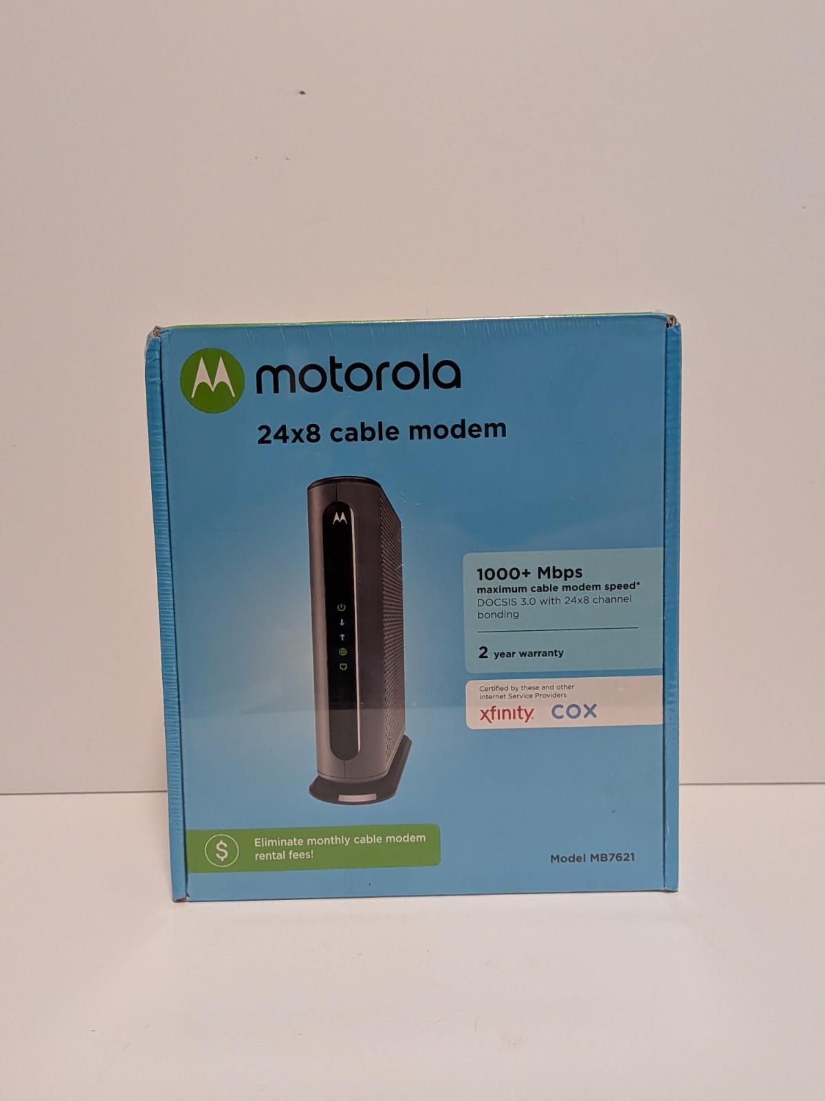 New Sealed Motorola Cable Modem 24x8 DOCSIS 3.0 Model MB7621