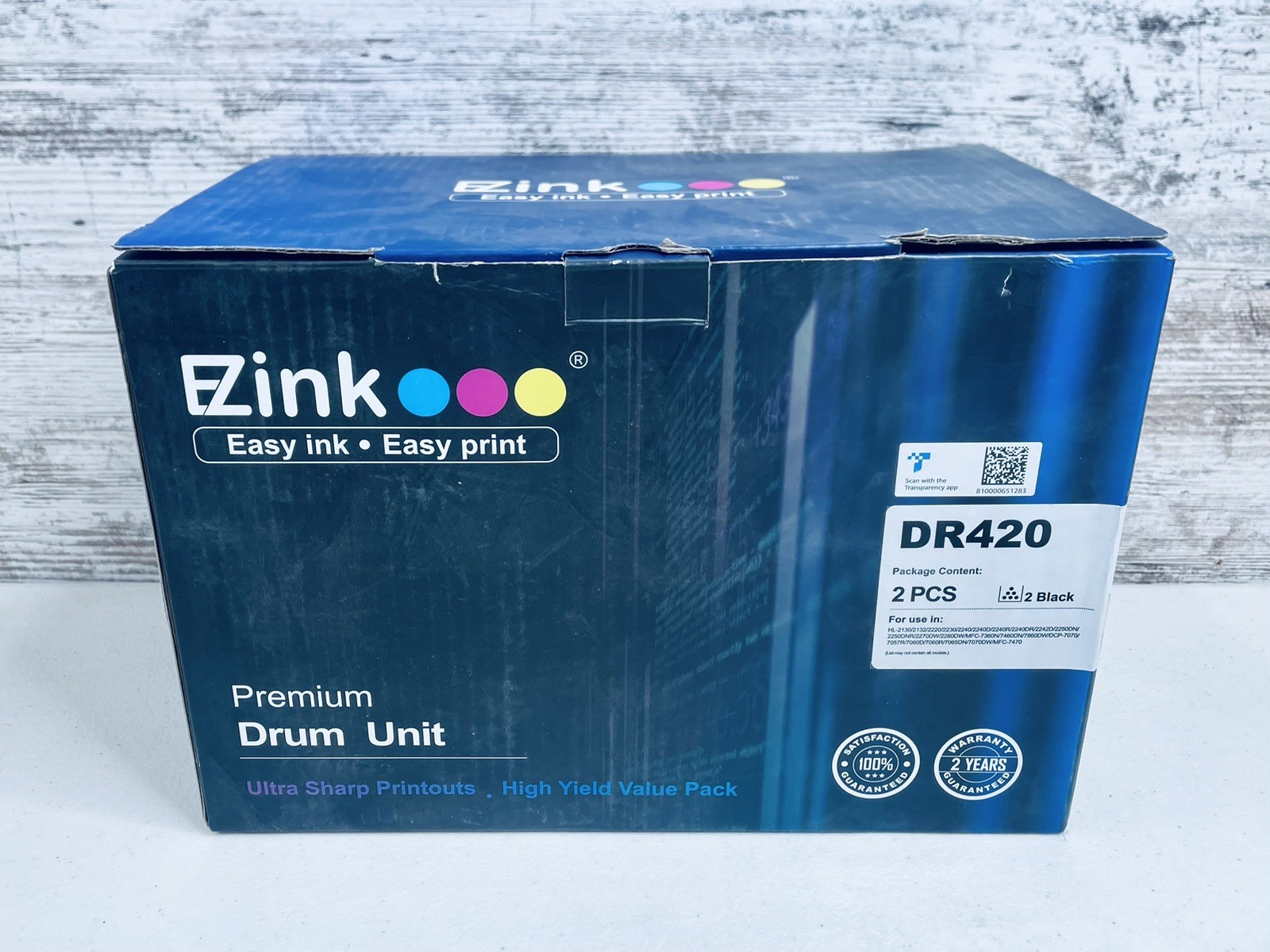 2x TN420 DR420 Drum Unit Replacement for Brother 7060D 7065D 2840 Printer Black