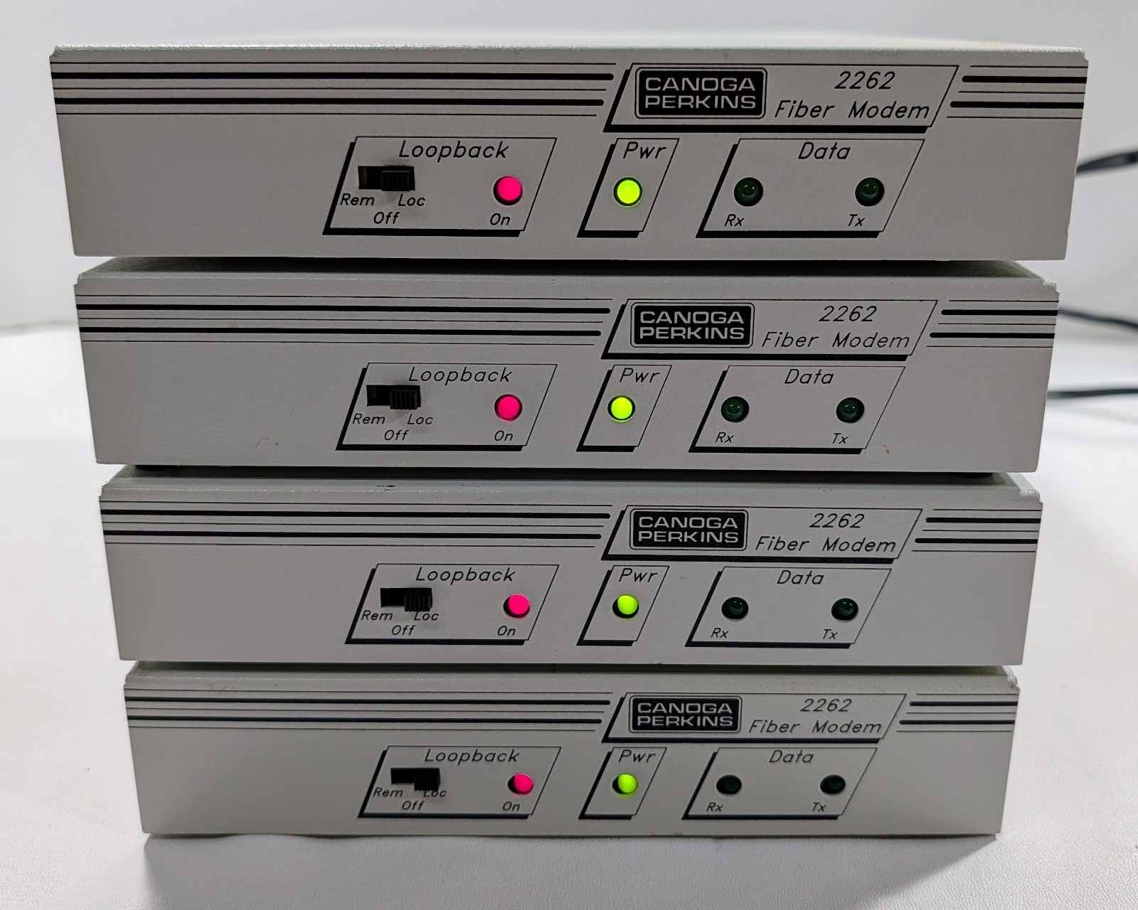 Lot Of 4 Canoga Perkins 2262 Fiber Optic Stand-Alone Modems - Tested & Working