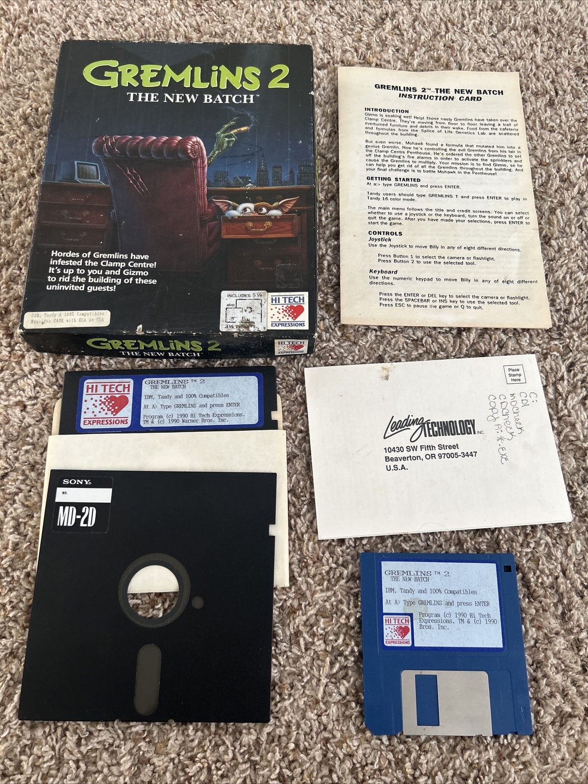 Gremlins 2 The New Batch 3.5 Floppy Disk Computer Game PC HI TECH EXPRESSIONS