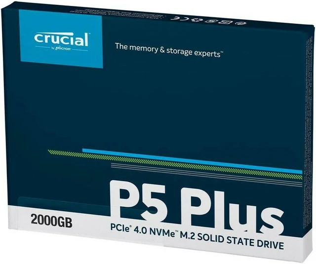 Crucial P5 Plus 2TB NVMe Internal SSD (CT2000P5PSSD8) 6600MB/S Read Speed