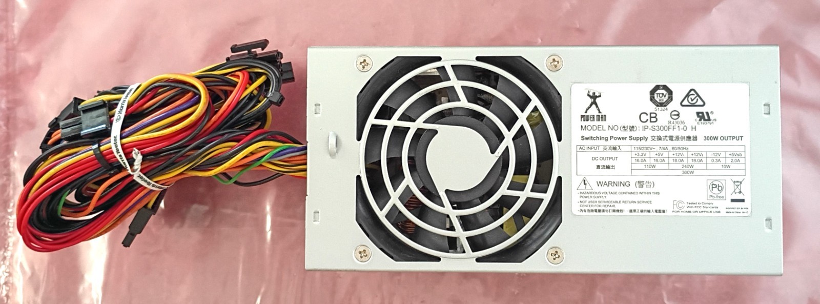 1DDR300FF00650 - Power Man 300 W 20+4 Pin TFX Desktop Power Supply IP-S300FF1-0