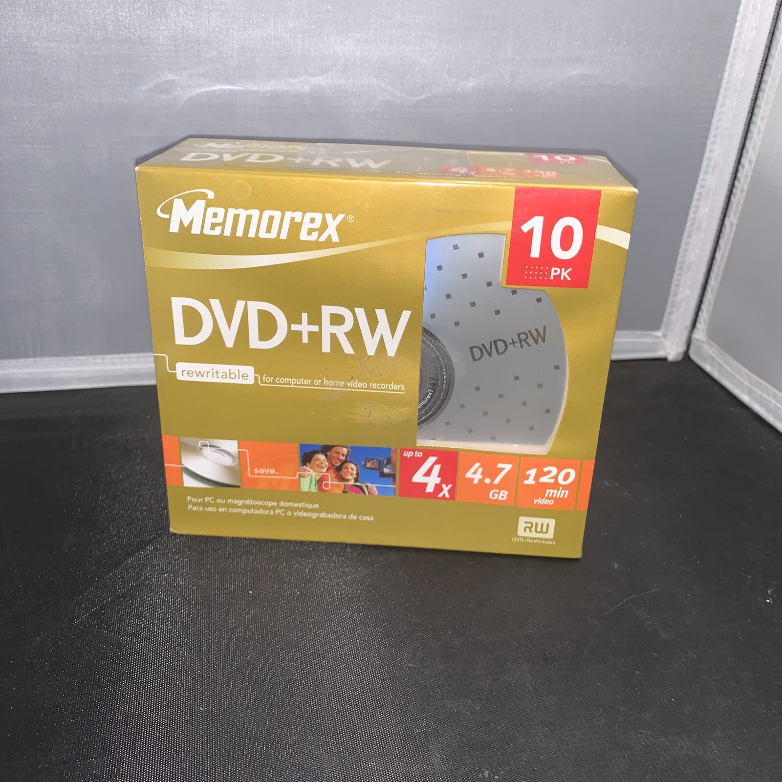 memorex DVD plus RW 10 pack 120 minutes new sealed box