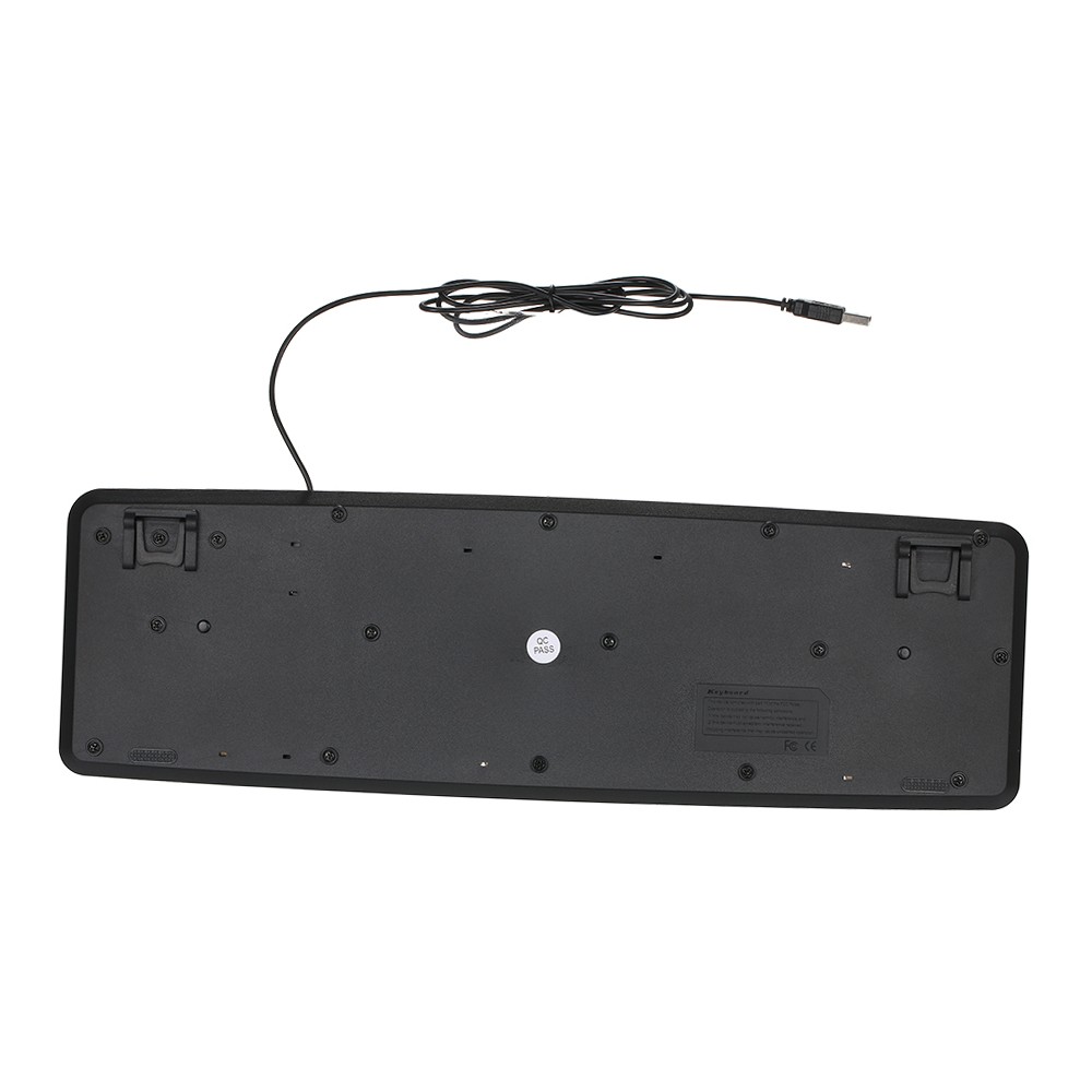 USB Wired Keyboard For Low Users With Large White Keys Black Letters KGAF