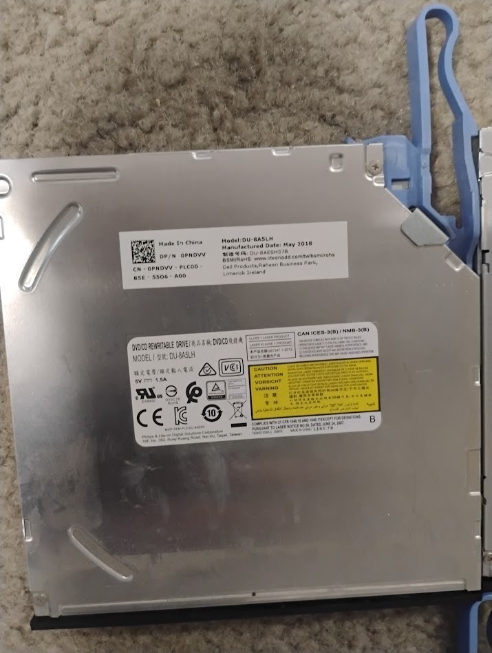 Genuine Dell Lite-On DU-8A5LH DVD-RW SATA Ultra Slim 9.5mm Drive 0PNDVV