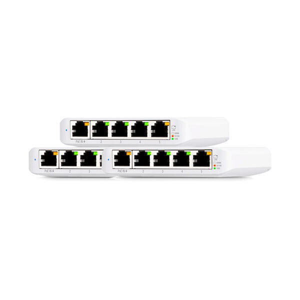Ubiquiti [3-Pack] UniFi Switch Flex Mini 5-Port Gigabit Switch - 