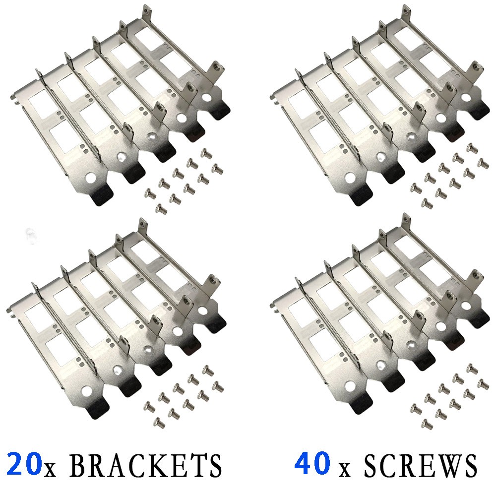20pcs Generic Low Profile Brackets for Intel X520-DA2 X520-SR2 X710-DA2 X520-LR2