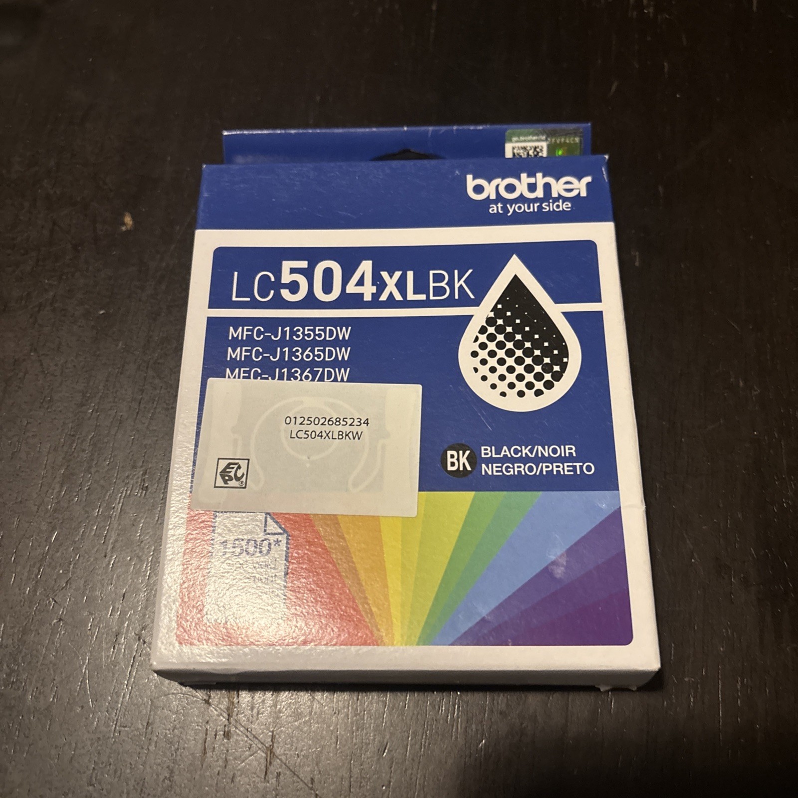 Brother Genuine LC504XLBK High Yield Black Ink Cartridge exp. 04/2028
