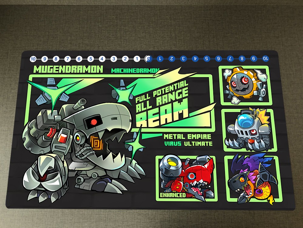 Digimon Table Playmat CCG DTCG TCG Mouse Pad Mugendramon Trading Card Game Mat