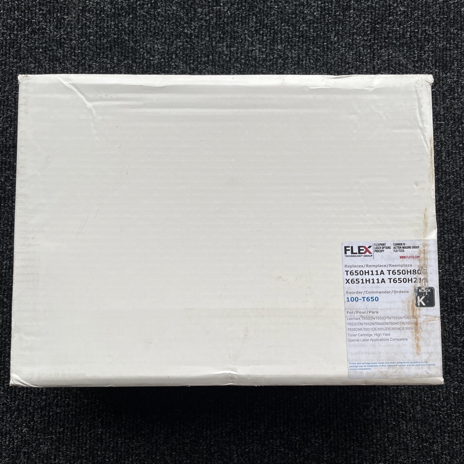 Flex For Lexmark T650H11A Toner Cartridge; T650H80G X651H11A T650H21A Black
