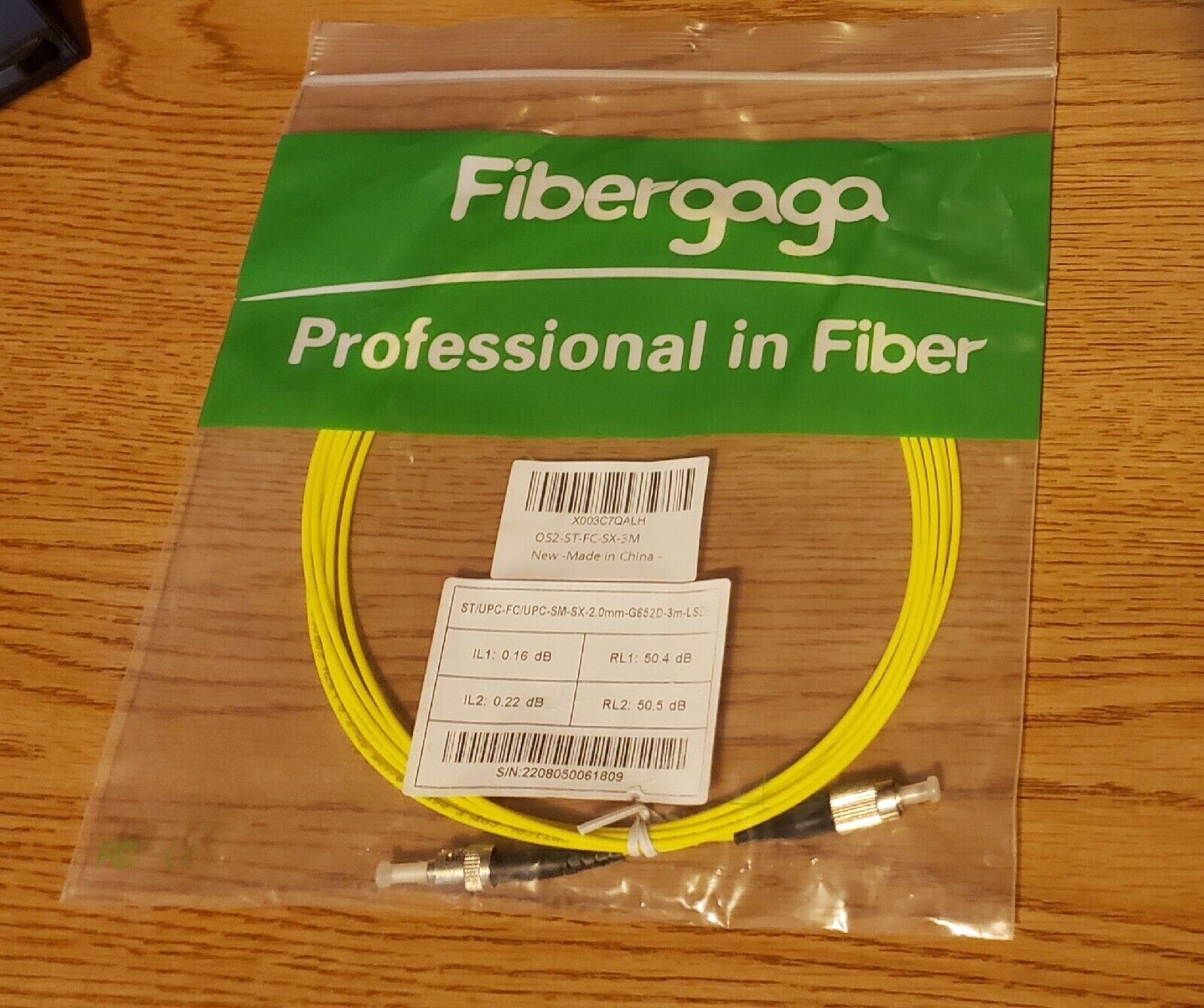 Fibergaga-3m(10ft) OS2 FC/UPC to FC/UPC Fiber Patch Cable Single Mode Fiber,...