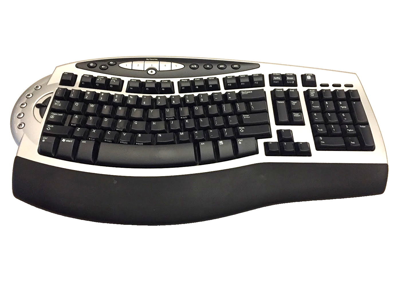 Microsoft Wireless Comfort Keyboard 1.0A Model 1027 + Mouse Receiver Set