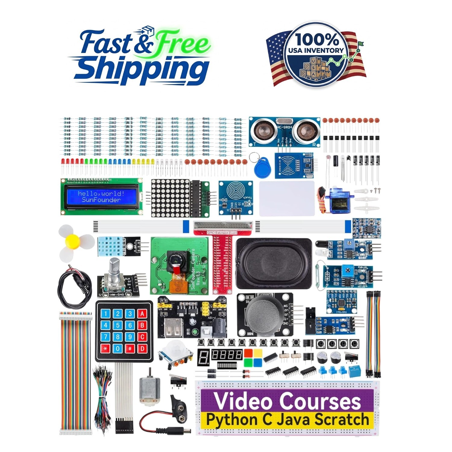 All-in-One Raspberry Pi Learning Kit: Components, Projects, and Expert Guides