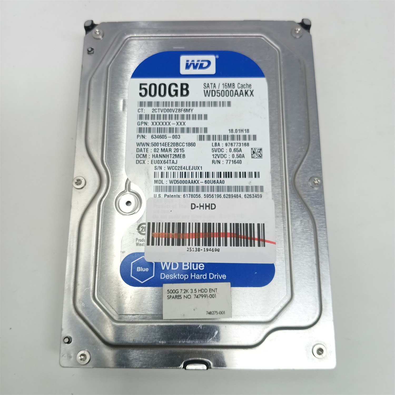 Western Digital WD5000AAKX-60U6AA0 500GB 3.5" SATA III HDD - Tested