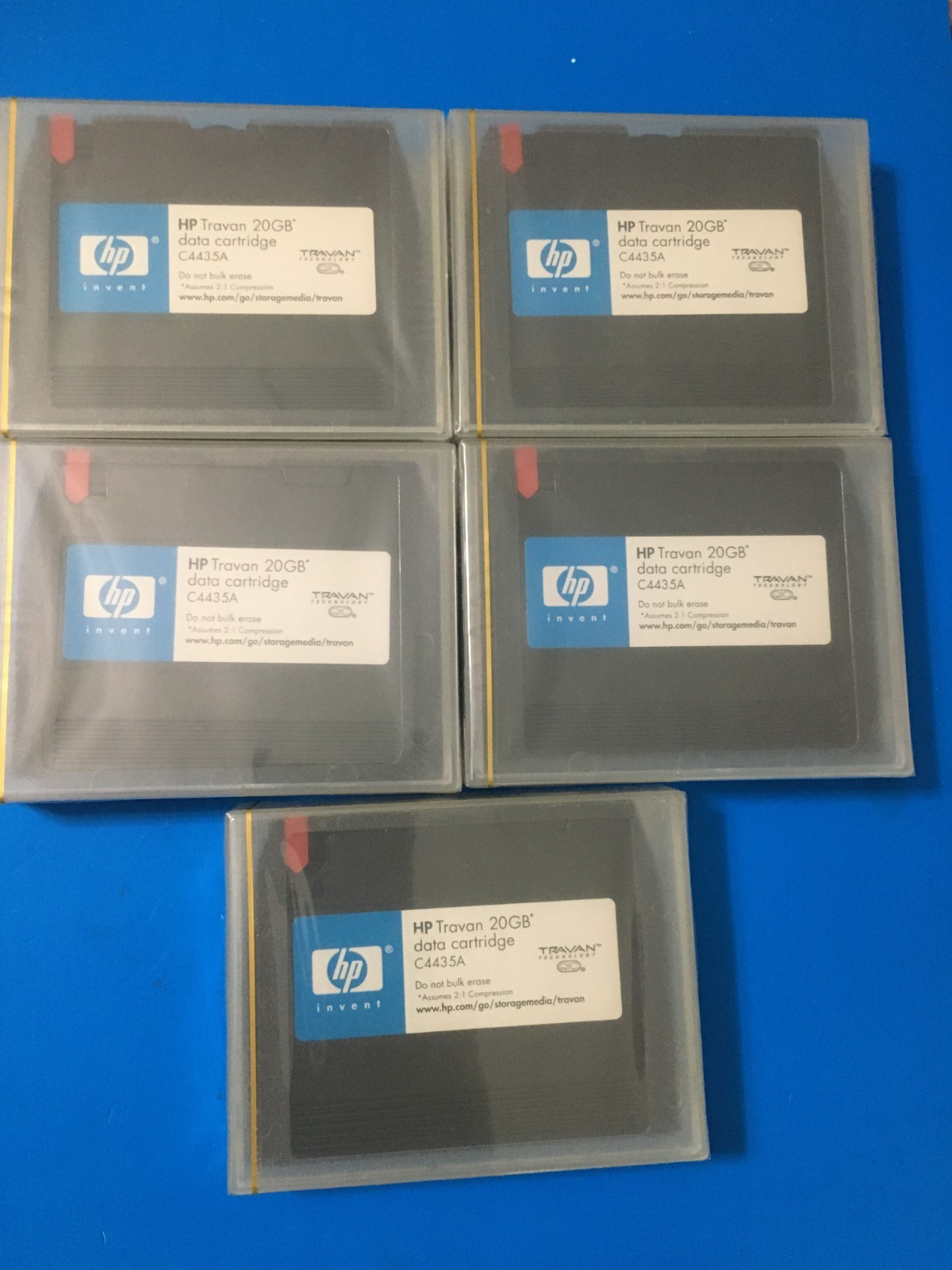 5  HP C4435A 10GB-  20GB TR-5 DATA TAPE CARTRIDGES   NEW Sealed