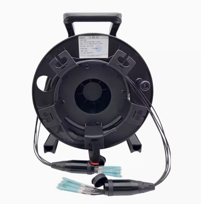 Brand-new 200M LC-LC Outdoor Armored 8 Strands with Fiber Tactical Cable Reel