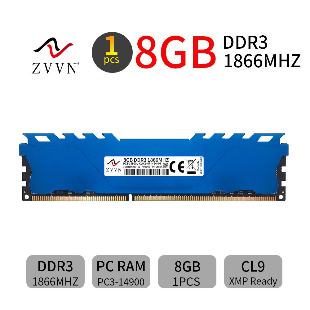 32GB 16GB 8GB DDR3 1866MHz PC3-14900 CL9 240Pin DIMM XMP Game Memory SDRAM ZVVN