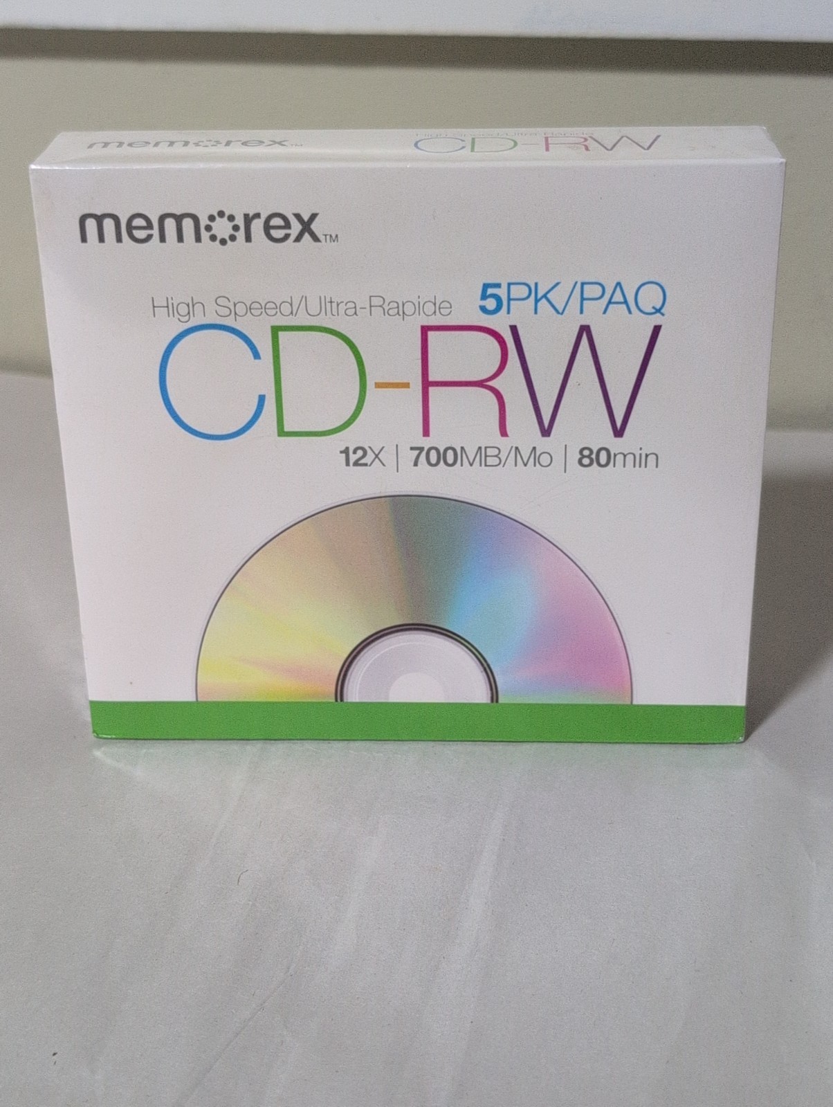 Memorex CD-RW High Speed Ultra-Rapid 5 Pack 700MB 80 Min New Sealed