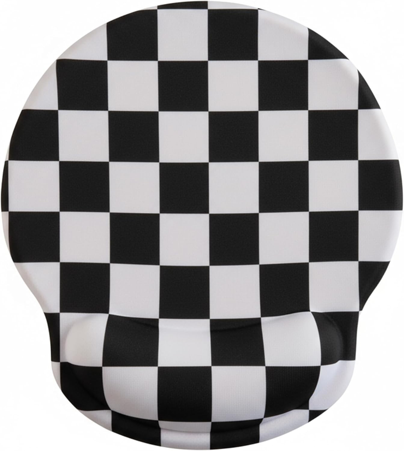 Black White Checkered Mouse Pad with Gel Wrist Rest, Wrist Support, Ergonomic...