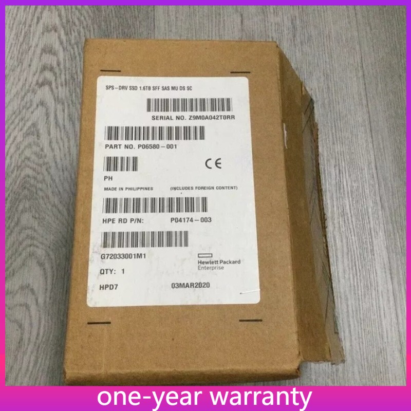 NEW HPE P04533-B21 P06580-001 2.5'' 1.6TB SSD SAS 12G MU GEN10 Solid State Drive