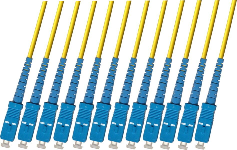 Direct Burial Outdoor SC 12 Strand Fiber Optic Cable Singlemode 9/125 25M