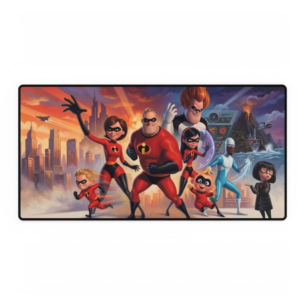 Disney Pixar The Incredibles Family And Friends Mouse Pad Desk Mats