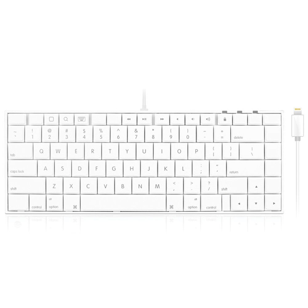 Macally IKEYLTII Lightning Wired Ultra-Slim Portable Keyboard