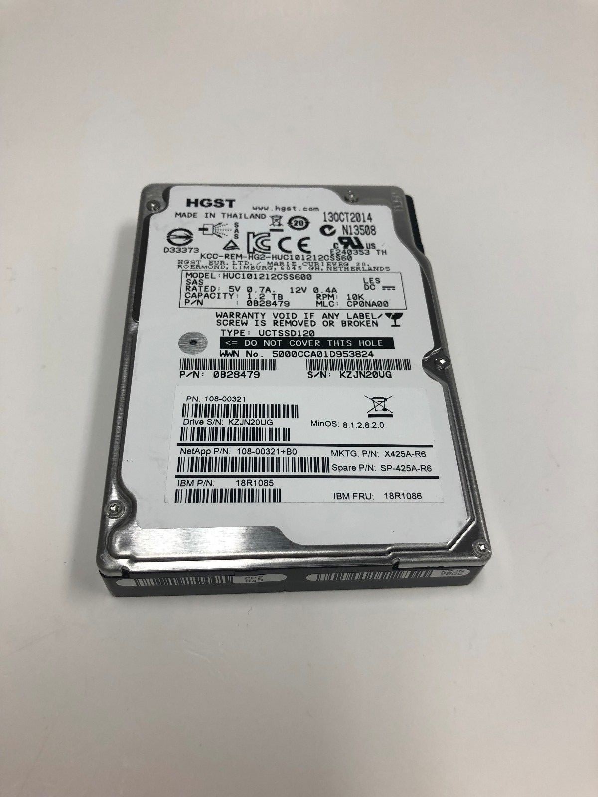 0B28479 HGST 18R1086 1.2TB 10K 2.5 SAS ULTRASTAR 108-00321