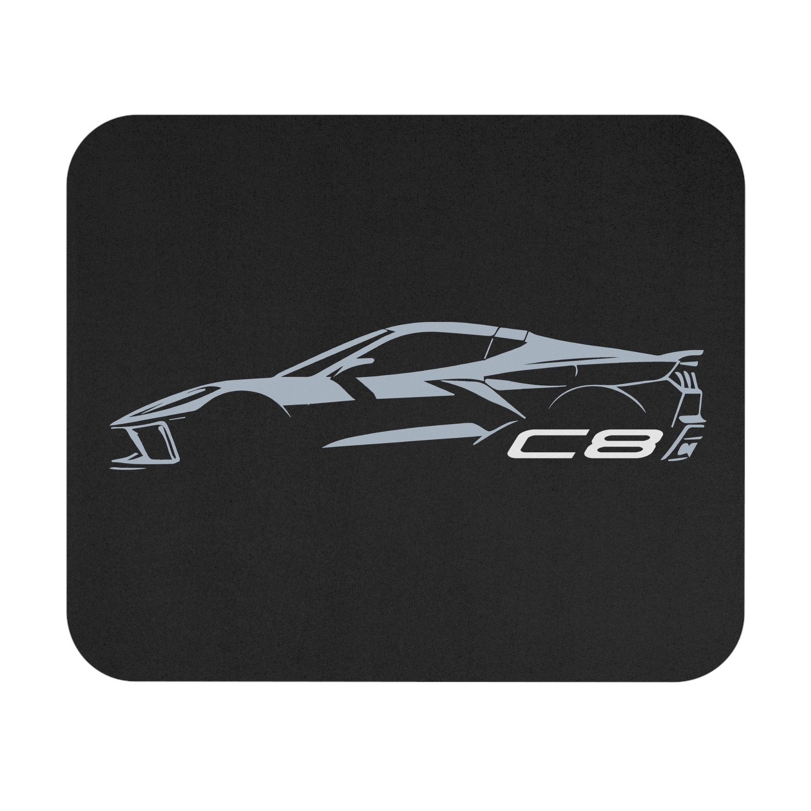 C8 Corvette Stingray Ceramic Matrix Gray Silhouette Mouse Pad 