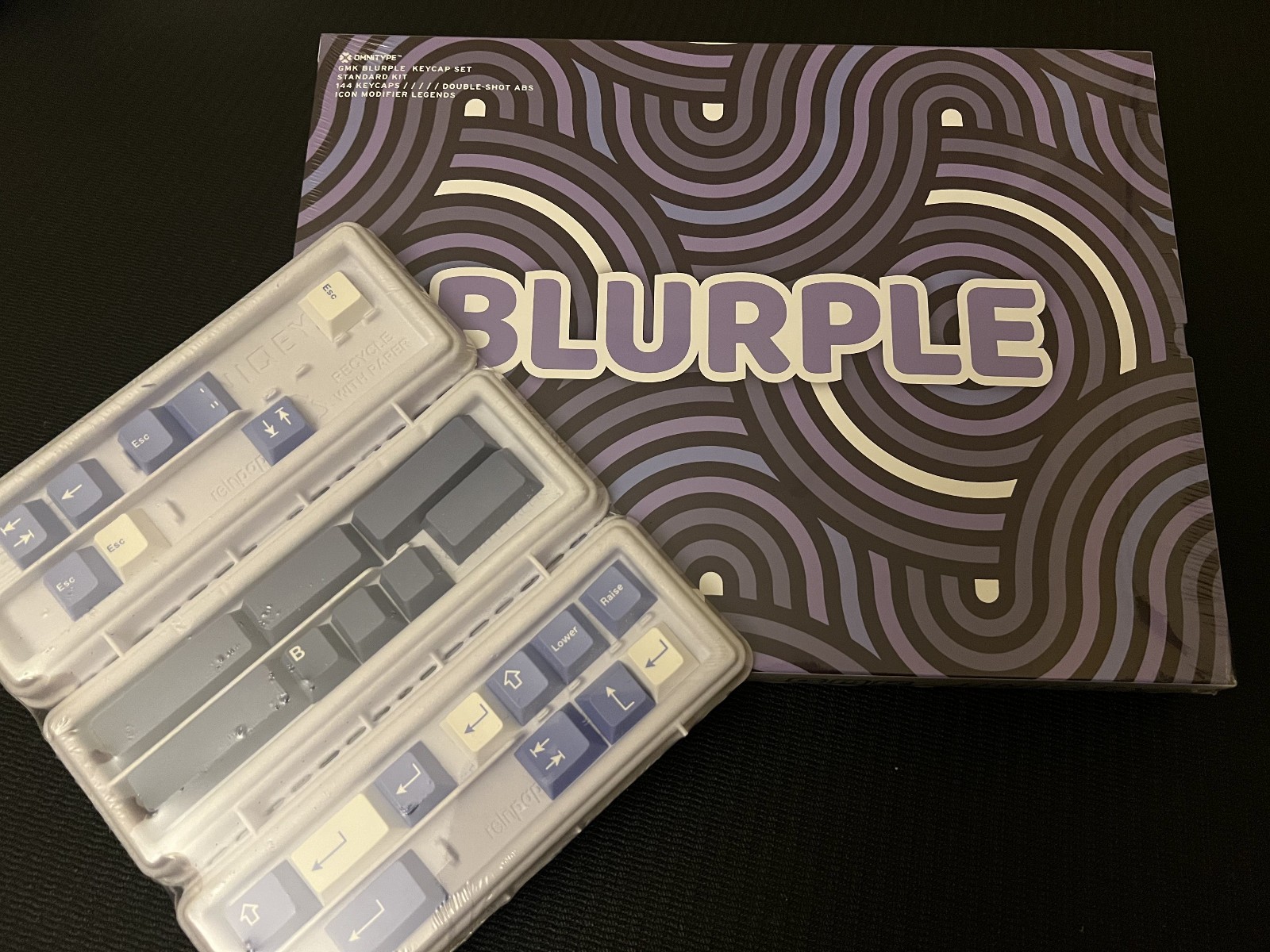 GMK Blurple Base Set, Obscure Kit (ABS double shot keycaps)