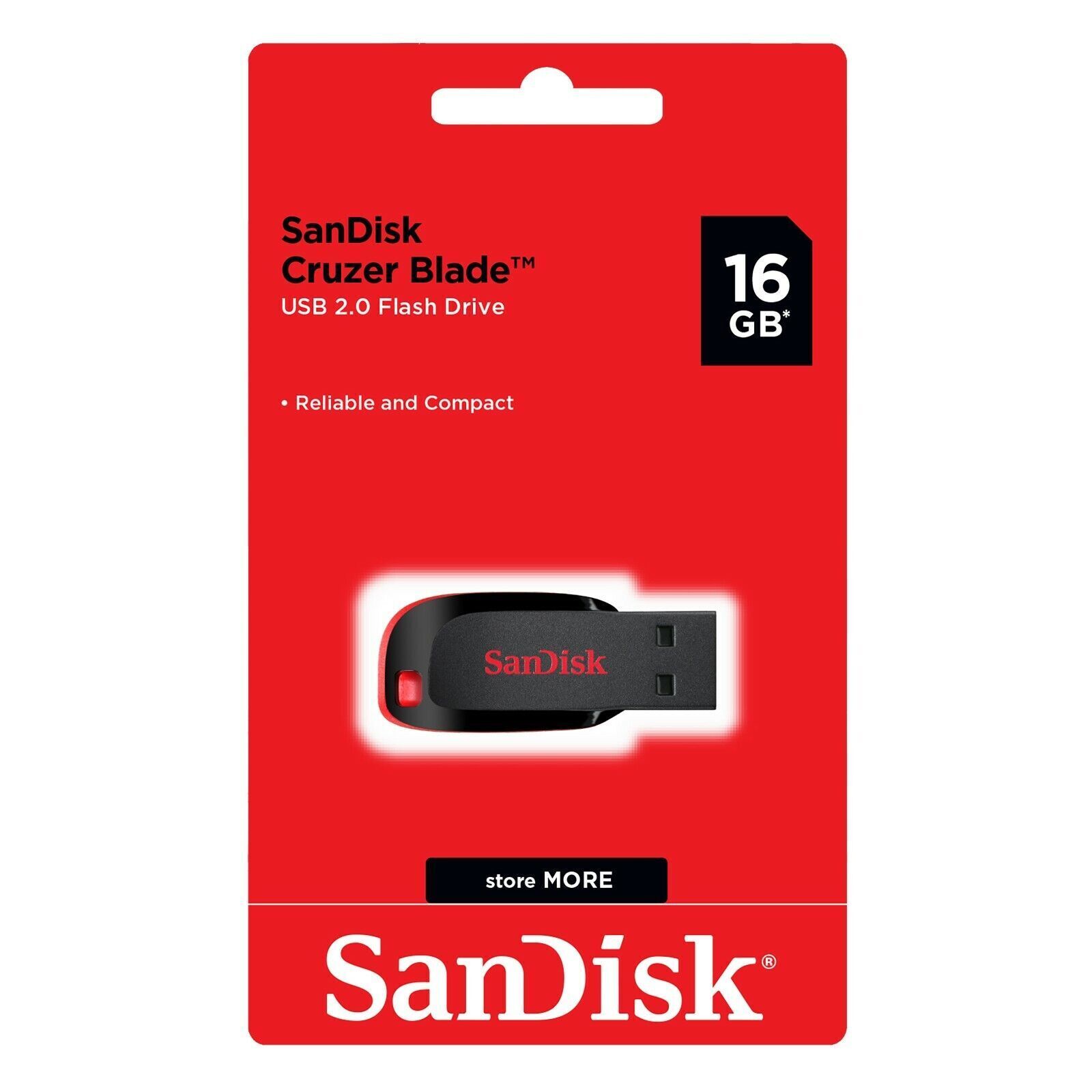 SanDisk Cruzer Blade USB 2.0 Flash Drive SDCZ50 16Gb 32GB 64GB 128GB