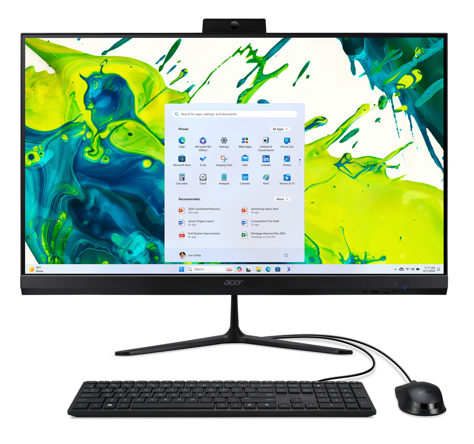 Acer Aspire C27 27" All in One Ryzen 5 7430U 16GB 512GB SSD Win11 New