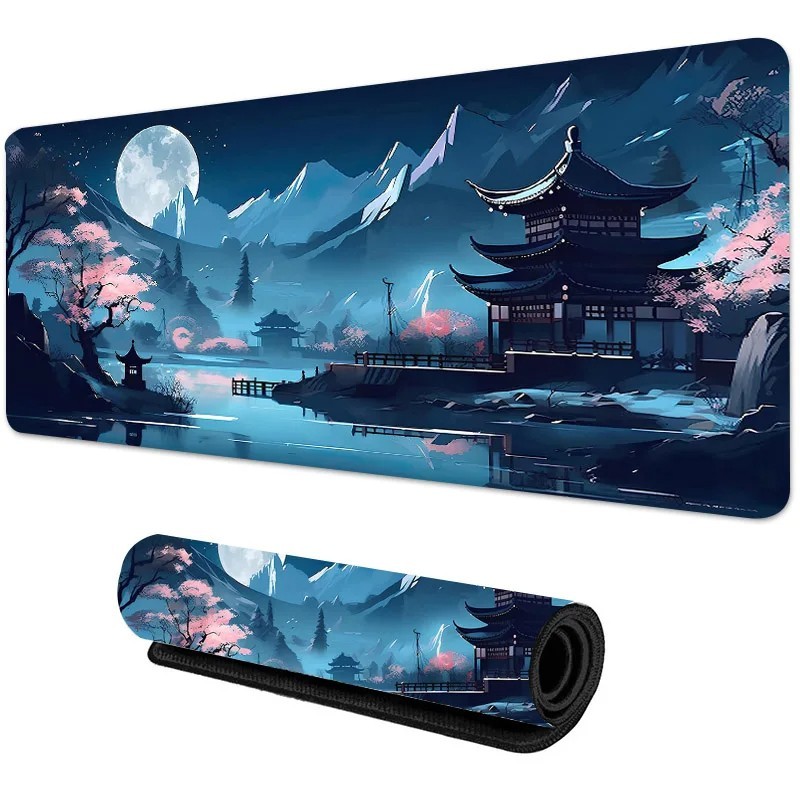 Japanese Style Scenery Mouse Pad Anti-Slip, Thick Stitch