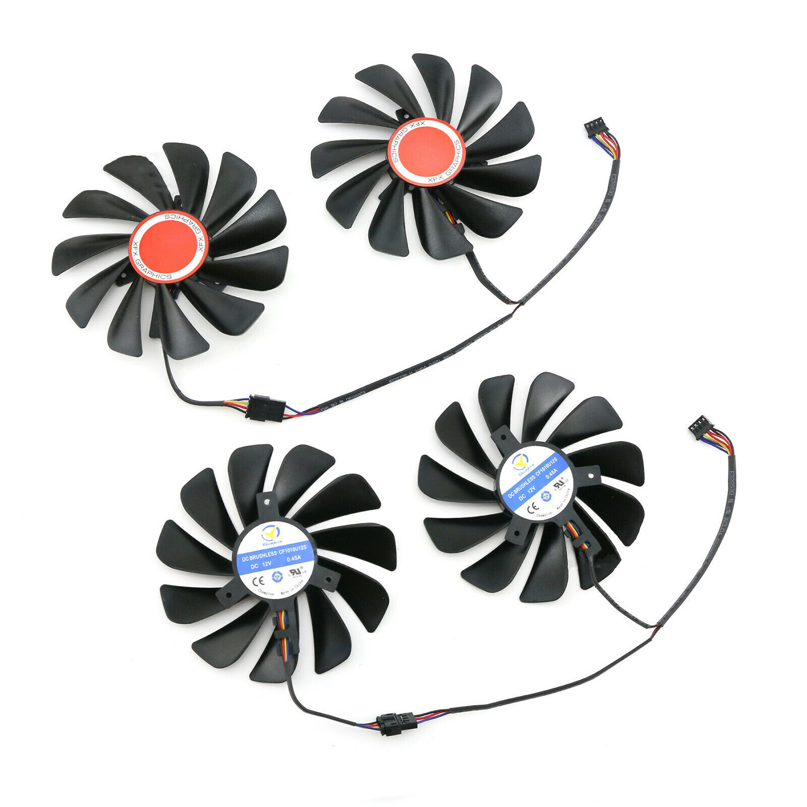 CF1010U12S 95MM Cooler Fan for XFX RX580 590 8G Black Wolf Edition
