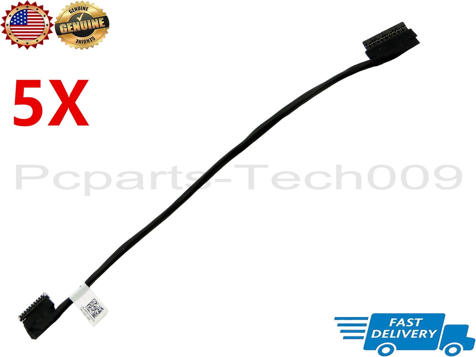 5X Lot Genuine For Dell Latitude 5280 5290 P27S Battery Cable 09YFCJ DC02002OR00
