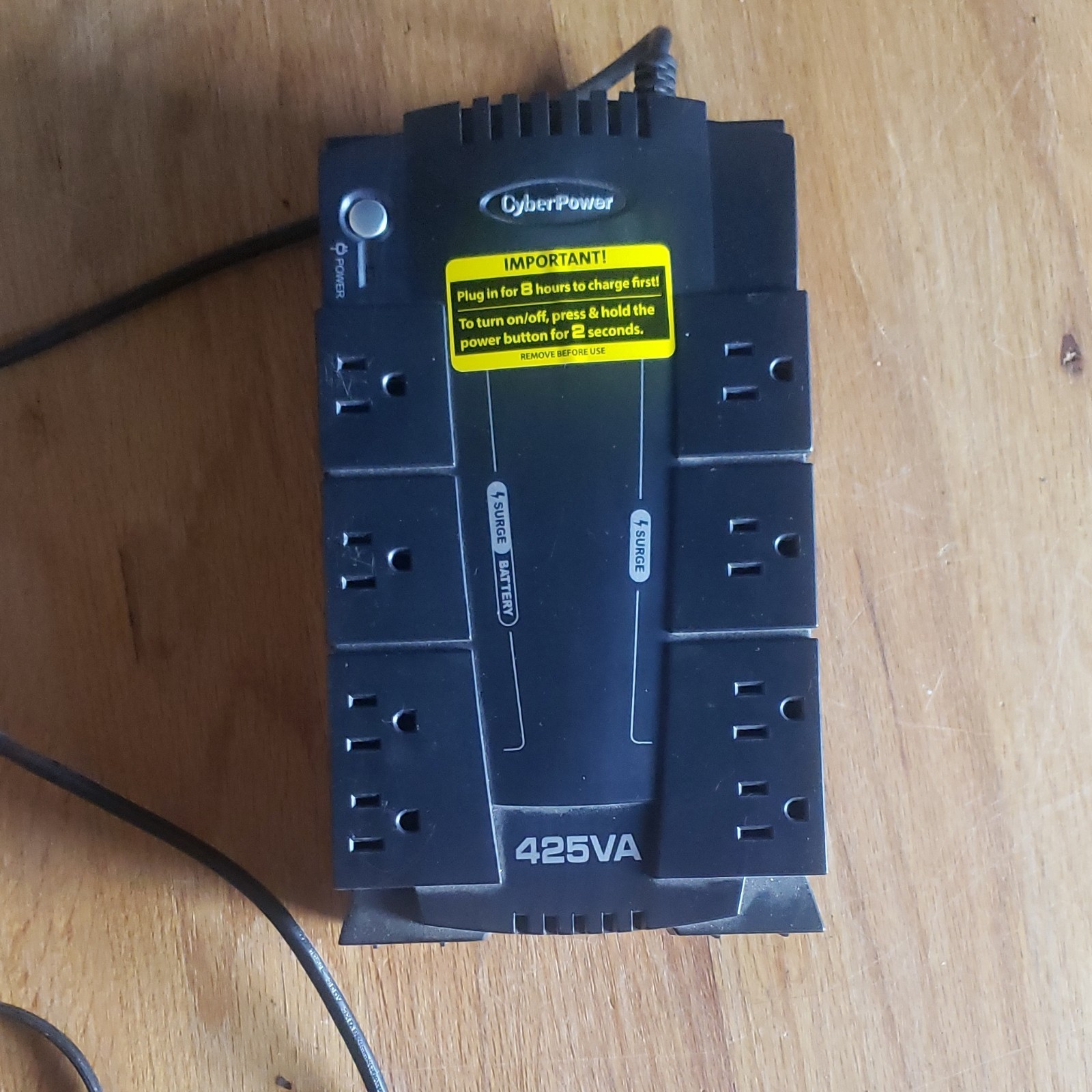 CyberPower SE425G 425VA/255W UPS Battery Backup Surge 8-Outlet 890J Black